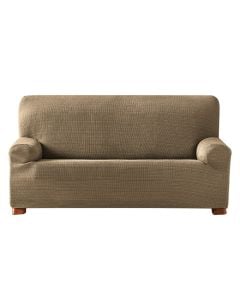Mbulesë divani 2-vendësh, AQUILES, 50% poliestër; 45% pambuk; 5% elastomer, kafe, 140-170 cm