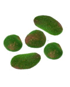 Lule artificiale, myshk, plastike, jeshile, Ø9.5 xH3 cm