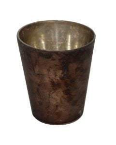 Mbajtëse qiriri, qelq, kuqe, Ø9 xH10.5 cm