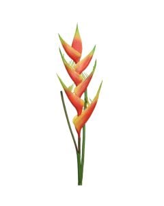 Artificial flower, plastic, orange, 4x11x80cm