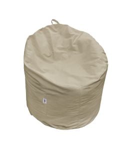 Pouffe, polyester, waterproof, polystyrene foam, beige, Ø86 xH93 cm