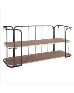 Raft shumëfunksional, mdf/paulownia, kafe, 75x20xH36 cm