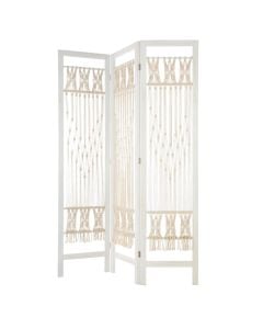 Room screen divider, ete, cotton/polyester, white, 120x2.1xH170 cm