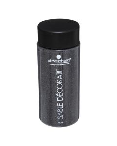 Decorative sand, black, in bottle, 750 gr, Ø6.5 xH16 cm