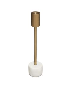 Mbajtëse qiriri, mermer/metal, floriri, Ø6 xH27 cm