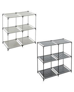 Multifunctional shelf, non woven/metal, assorted, 69x34.6xH69.5 cm