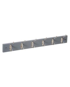 Clothes hook, wood/metal, gray, 58x7.5zxH9.3 cm