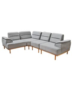 Corner sofa, Right, Lego, textile upholstery, white, 329x260xH80 cm