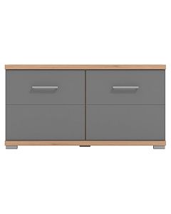 Hall unit cabinet, Lanzarote, melamine, artisan oak, graphite grey, 86.5x40xH45.5 cm