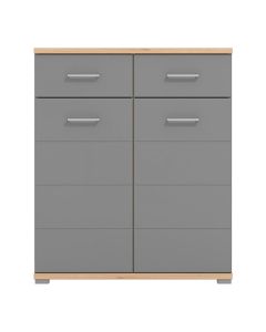 Hall unit cabinet, Lanzarote, melamine, artisan oak, graphite grey, 86.5x40xH103 cm