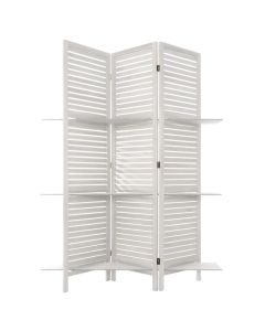 Room screen divider, Tiam, paulownia/mdf, white, 120.5x37xH170 cm