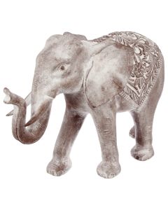 Decorative object, Elephant, polyester, gray, 21.5x73.5xH46cm