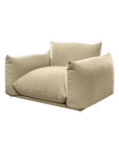Sofa, Marsilya, textile upholstery, panna, 190x100xH72 cm