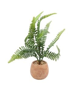 Artificial flower, in vase, plastic, green, 9x38 cm