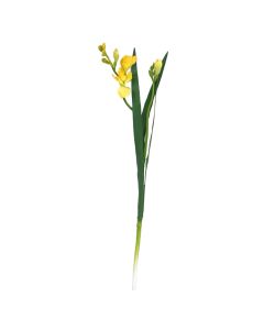 Artificial flower, Freesia, plastic, yellow, 60 cm