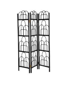 Room divider, Sherbrooke, rattan, black, 112xH167 cm