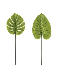 Lule artificiale, Philo Monstera, plastike, jeshile, 90 cm