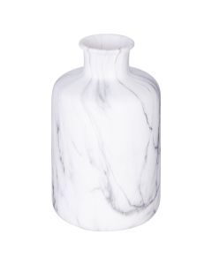 Vazo dekorative, qeramike, e bardhë/e zezë, Ø11xH17.5 cm