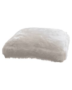 Pouffee, Evodeko, synthetic polyester, white, 70x70xH27 cm