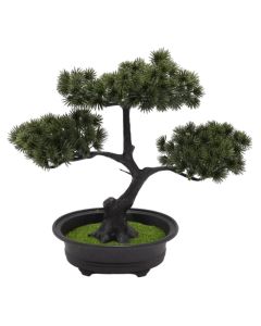Artificial flower, in vase, polypropylene/concrete, green/black, 28 cm