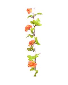 Artificial flower, plastic, orange, 230 cm