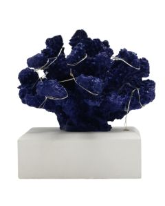 Objekt dekorues, rezin, e bardhë/blu, 10x6.2xH13 cm