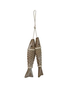 Varëse dekorative, Peshk, druri, natyrale, 32x4xH8-61 cm
