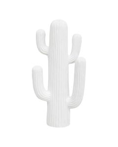 Decorative object, Cactus, polymagnesium, white, 28x14.5xH57 cm