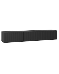 TV furniture, Antibes, melamine, black, 192x42xH31.5 cm