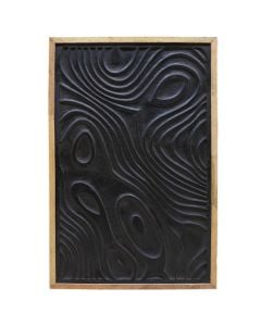 Dekorues muri, druri, e zezë, 60x2xH90 cm