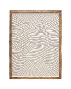 Panel dekorues muri, druri, e bardhë/dru natyural, 75xH102 cm