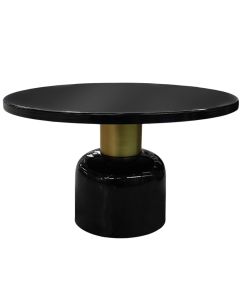Side table, metal, black/gold, 80x80xH45