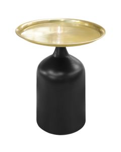 Side table, metal, black/gold, 50x50xH58