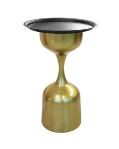 Side table, metal, black/gold, 50x50xH75