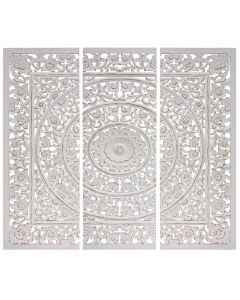 Dekorues muri, druri,  e bardhë, 115xH115 cm