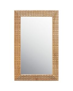 Decorative mirror, wooden, natural