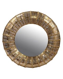 Decorative mirror ''Hitori'', glass, metal, gold, 76.5x4.2xH83 cm