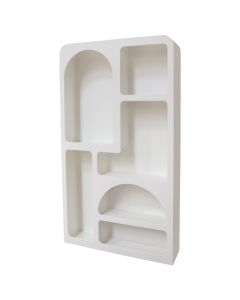 Raft dekorativ ''Hera'', MDF, e bardhë, 100x21xH181 cm