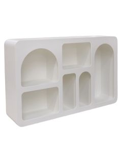 Raft dekorativ ''Irine'', MDF, e bardhë, 120x30xH75 cm