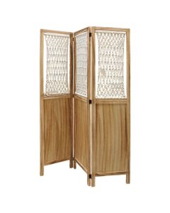 Room screen divider ''Sesame'', MDF, brown/white, 40x170 cm