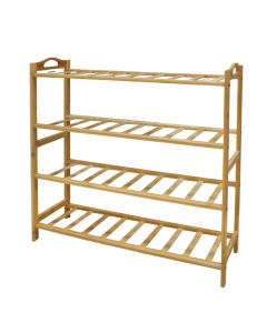 Shoe rack ''Kento'', wooden, brown, 70x24xH70 cm