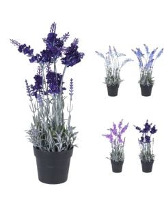 Lule artificiale, Lavander, në vazo, polipropilen, të ndryshme, Ø15xH36 cm