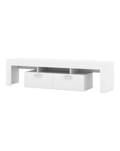 TV stand, melamine, white, 180x40xH45 cm