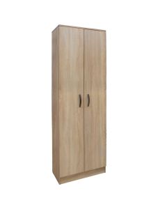 Shoe cabinet, melamine, with 6 shelves, sonoma, 60x32xH192 cm