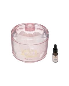 Aromatik ambienti , Cristal, qelq, rozë, Ø10xH10.7 cm