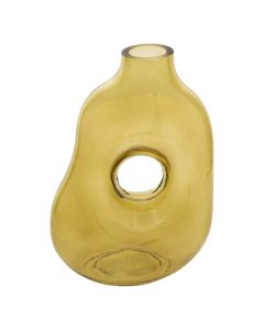 Decorative vase, Solag, glass, green, 18.1x10.2xH25 cm