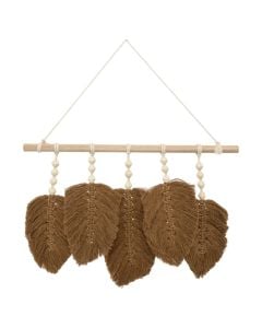 Dekorues muri, Odina, dru/pëlhurë, kafe, 58xH58 cm
