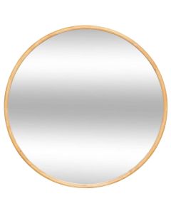 Decorative mirror, Kim, wooden, natural, Ø75 cm
