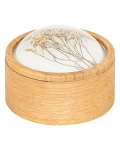 Objekt dekorativ, Jonas, druri, kafe, Ø20.6xH15 cm