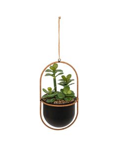 Bimë artificiale e varur, Tyla, metalike/plastike, jeshile/e zezë, Ø16xH31 cm
